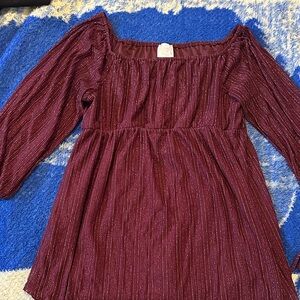 Siren Lily Burgundy Mini Dress